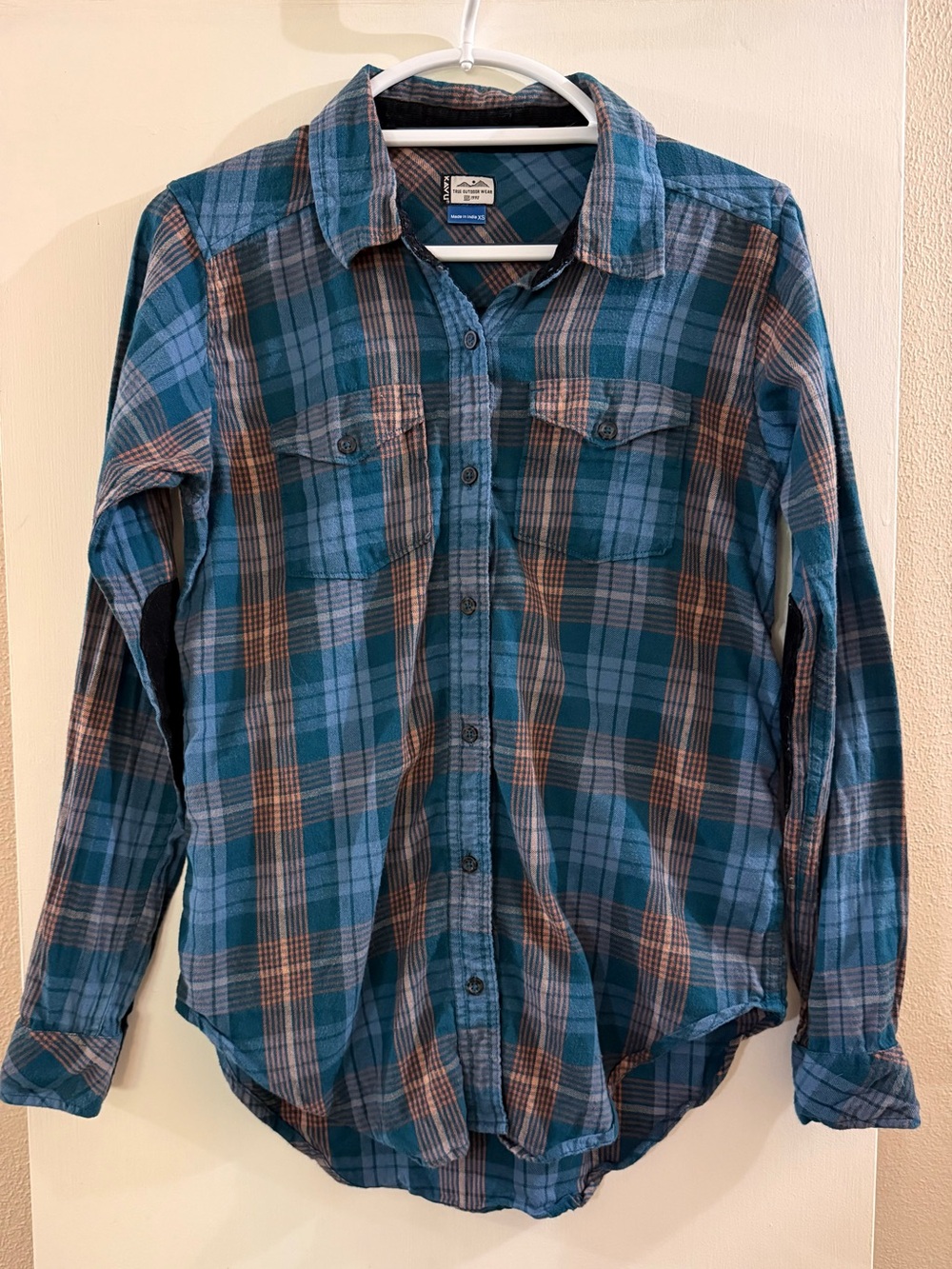🛍️ KAVU Plaid Button Down Flannel Shirt | XS 💙🏕️